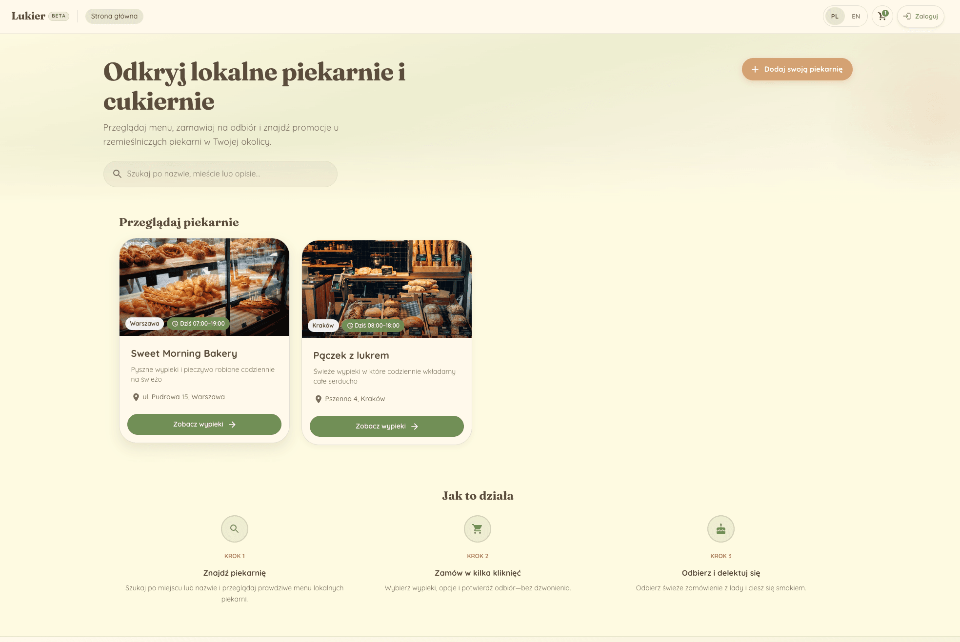 Lukier — odkryj lokalne piekarnie